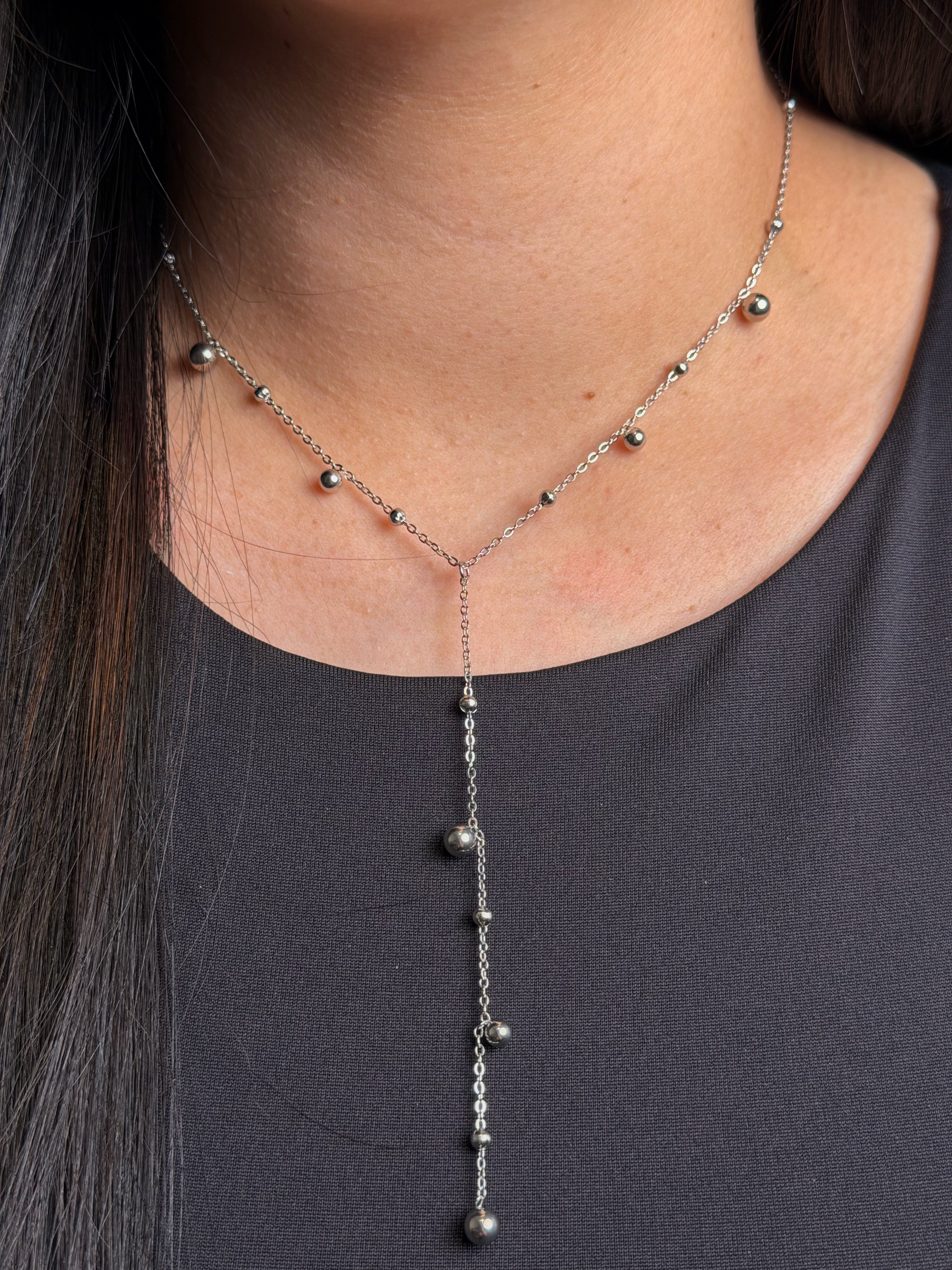 Cadena Aura Drop Silver